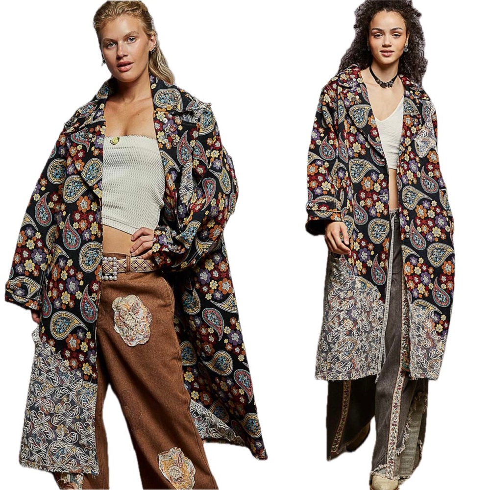 POL Multicolor Patterned Teddy Jacket
